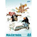 Skicáre a náčrtníky Kreslící blok KRTEK s horní vazbou A4 čistý 20 listů