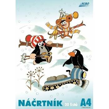 Kreslící blok KRTEK s horní vazbou A4 čistý 20 listů