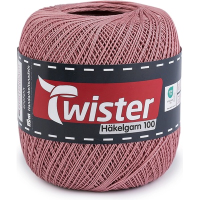 Prima-obchod Bavlněná příze háčkovací Häkelgarn 100 g, barva 5 (033) starorůžová sv.