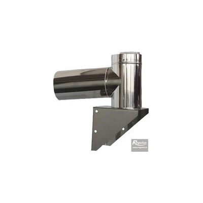 Regulus patní koleno pr.80/125 PPH-A/Inox s přisáváním včetně držáku 8645