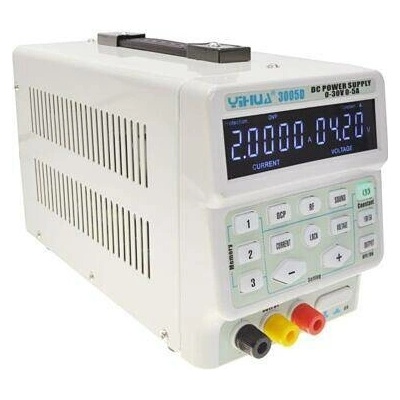 Laboratorní zdroj YIHUA 3005D, 30V/5A, spínaný, digitální řízení, nastavitelné profily