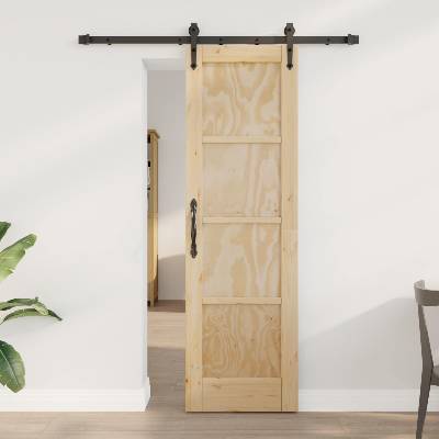 vidaXL Преплъзваща се врата ORKDAL Натурално 61 x 198, 5 см (3445593)