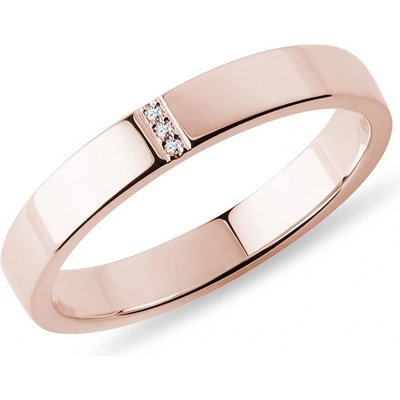 Klenota Snubní prstýnek z růžového zlata s diamanty X0896134L30