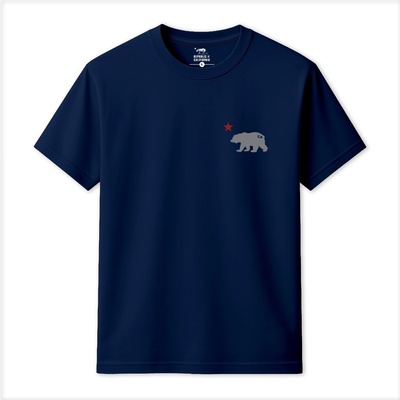 Republic of California Тениска Republic of California Men's Cali Bear T-Shirt - Navy Blue