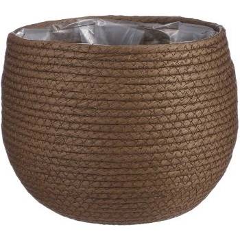 Image 1 of Mica КАШПА ПЛЕТЕНА КРЪГЛА jorck С НАЙЛОН 19х22см. КАФЯВА (1094115)