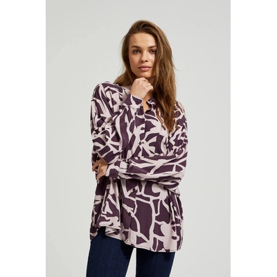 Moodo Вискозна риза с лилав принт Moodo Moodo | Lilav | ЖЕНИ | XS