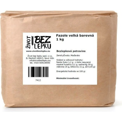 Život bez lepku Fazuľa veľká barevná 1 kg