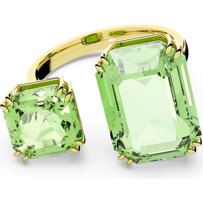 Swarovski otvorený prsteň so zelenými krištáľmi Millenia 5619626
