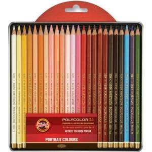 KOH-I-NOOR Polycolor Artist's Coloured Pencils Ком лект цветни моливи Portrait 24 бр (3824024014PL)
