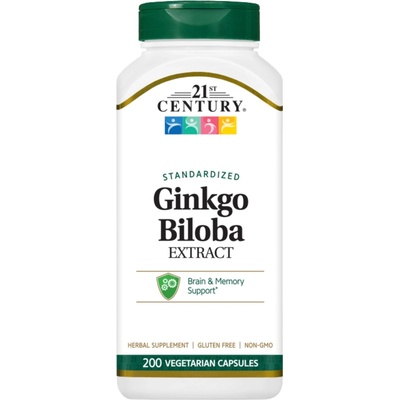 21st Century Ginkgo Biloba Extract, 200 капсули, 21st Century (9150)
