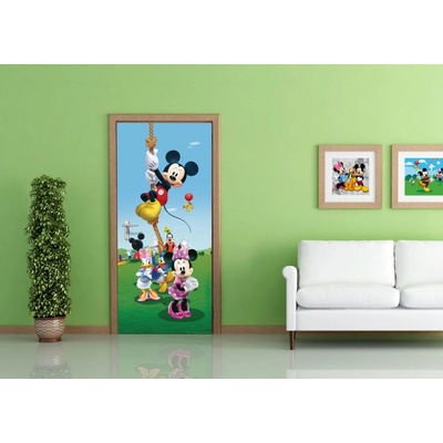 AG Design FTDNV-5458 Dětská vliesová fototapeta Mickey on rope rozměry 90 x 202 cm