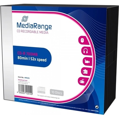 MediaRange Оптичен носител CD-R, 700MB, MediaRange, 52x, 10бр (MR205)