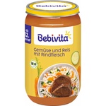 Bebivita Био ястие Bebivita - Телешко с ориз и зеленчуци, 250 g (16210-01) - ozone