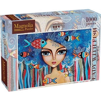 Magnolia Пъзел Magnolia от 1000 части - Дамата с рибките (1716)