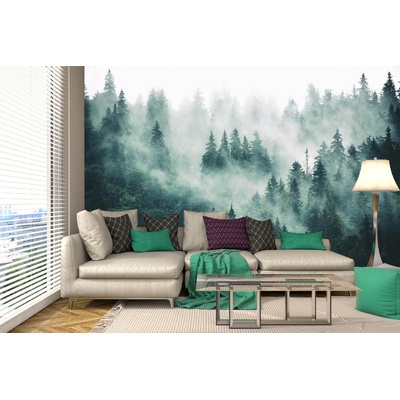 DIMEX ART Самозалепваща се флизелинова фототапета гора в мъгла 375 x 250 см