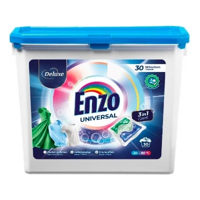 Enzo Deluxe Universal gelové kapsle na praní 3v1 30 PD