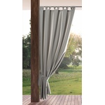 Eurofirany Garden Outdoor Curtain with Velcro Loops, 1 Piece, Opaque & Weatherproof, UV Protection, for Balcony Patio Pergola Gazebo, H200 x W155 cm, Light Gray - ZAS/GARDEN