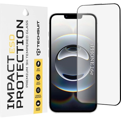 Techsuit Протектор за iPhone 16e - ESD Glass - черен