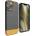 elago Glide Case - удароустойчив силиконов (TPU) калъф за iPhone 13 Pro Max (тъмносив-жълт)