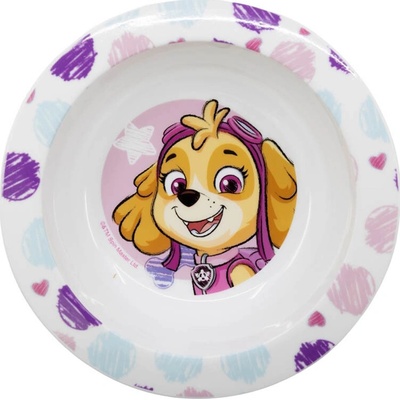 Stor Plastová miska růžová Paw Patrol 16 cm