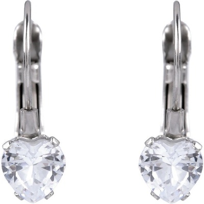 Prima-obchod náušnice z nerezové oceli s broušeným kamínkem crystal srdce 103929