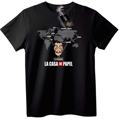 NOONEBRAND Тениска La Casa de Papel Ел Професора - 2XL, White