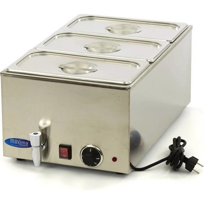 Maxima Bain Marie s kohoutkem - včetně sady 3 x 1/3 GN