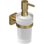 Kludi Vela S - Дозатор за сапун с държач, стъкло/полирано злато 25976N0 (25976N0)