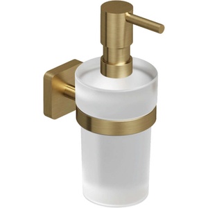 Kludi Vela S - Дозатор за сапун с държач, стъкло/полирано злато 25976N0 (25976N0)