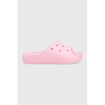 Crocs Чехли Crocs Classic Platform Slide в розово с платформа 208180 (208180.6S0)