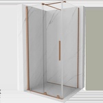 Mexen Velar плъзгаща се душ кабина 100 x 110 см, прозрачна, четкана мед (871-100-110-01-65)