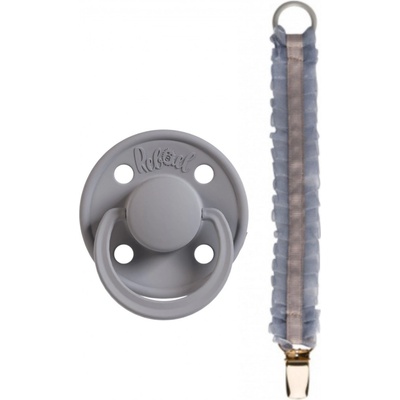 Rebael set dudlíku a klipu na dudlík Stripes Grey