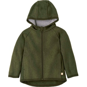 disana Детско вълнено яке disana Kid's Walk-Jacke Zipp Wool jacket - Oliv - размер 98/104 (EU) (703-6090-0713)