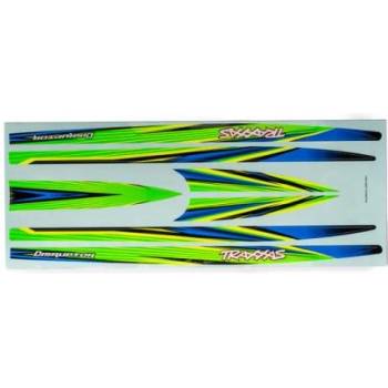 Traxxas стикери за корпус зелени (за Distruptor)