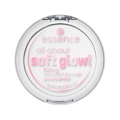 essence Vodeodolný fixačný púder All About Soft Glow! Fixing Compact Powder 8 g