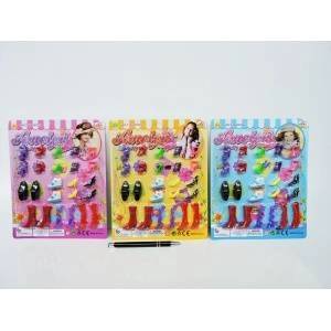 Mattel AST. SHOES plast. , 12 pcs. , for dolls, 3. wz. , blist