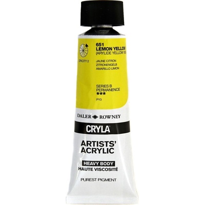 Daler-Rowney Cryla Artists’ АКРИЛНА боя Lemon Yellow 75 ml 1 бр (125075651)