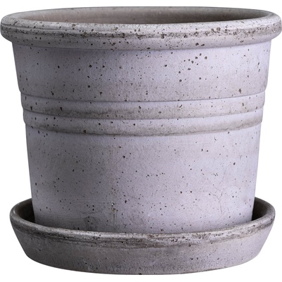 Bergs Potter Градинска саксия Galestro с поставка 18 см сива (GG18S)