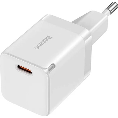 Baseus GaN 3 Fast Charger 1C 30W (CCGN010102) - захранване за ел. мрежа с USB-C изход с технология за бързо зареждане (бял)