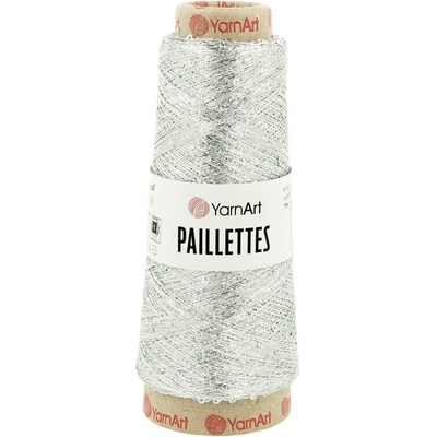YarnArt Paillettes 8001 strieborná