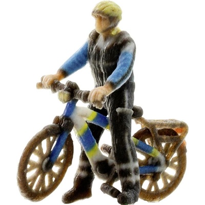 Noch H0 3D majster bicyklový policajt 3D tlačový model hotový model plastový model stojaci