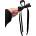 HARAHU Щипка за коса Bow - Черна KP36497