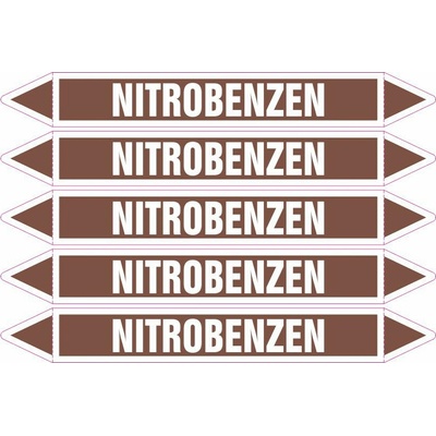 Grafiko | Nitrobenzen - dle ČSN 13 0072 - Materiál fólie s ochrannou laminací, Rozměr aršík 5ks šipka 212x26mm