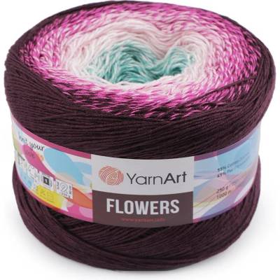 Pletací příze Flowers 250 g Varianta: 19 (301) fialová, Balení: 1 ks