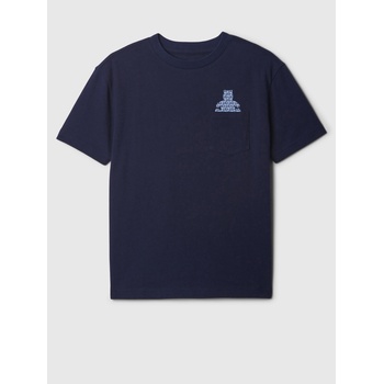 GAP Детска тениска Brannan Bear с джобче GAP GAP | Sin | Момчешки | 128/134