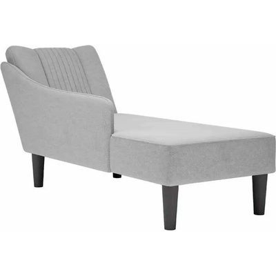vidaXL s pravou područkou šedá textil 11461.4009805