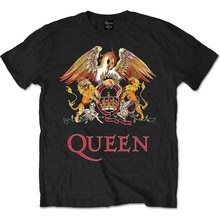 Queen tričko Classic Crest čierne