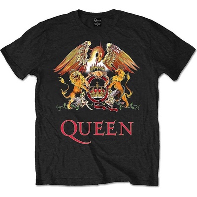 Queen tričko Classic Crest čierne