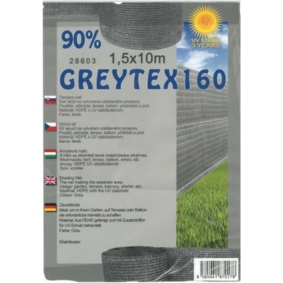Trebor Sieť tieniaca Greytex 2x50m sivá