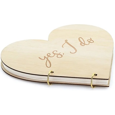 PartyDeco Книга за гости дървена